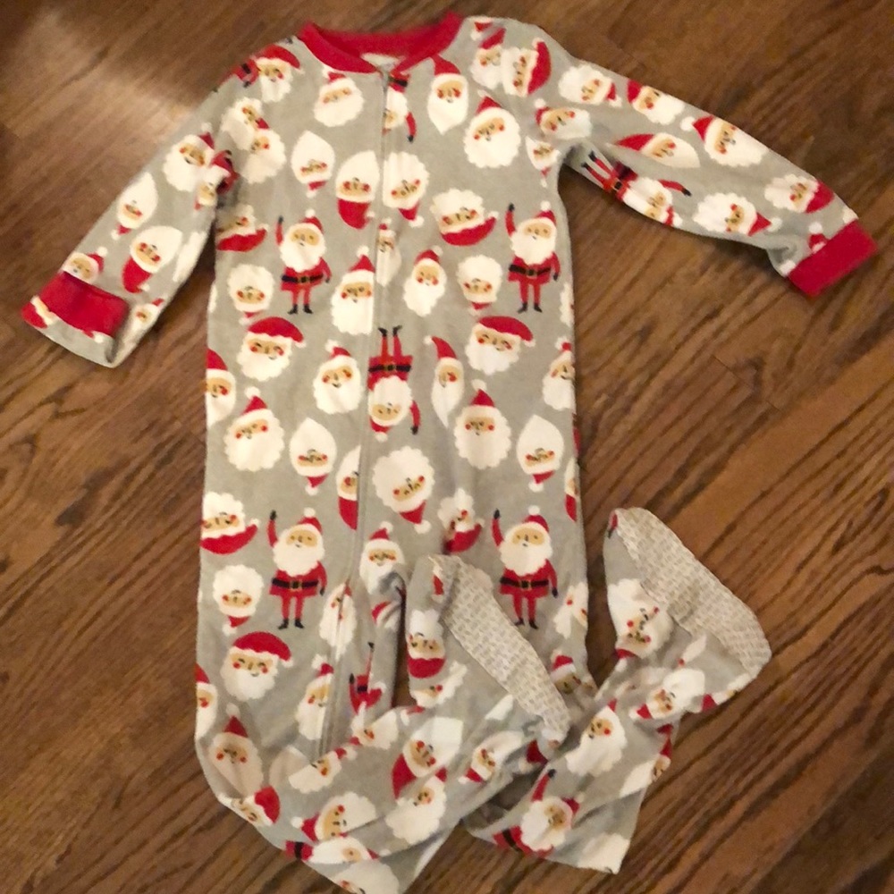 Carter’s Santa Fleece Footed Pajama size 7